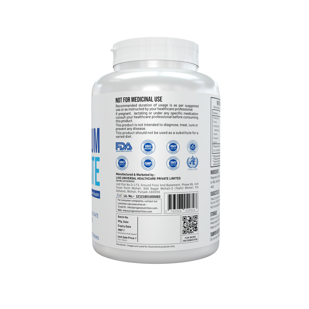 Magnesium Glycinate – 2000mg (60 Tablets)